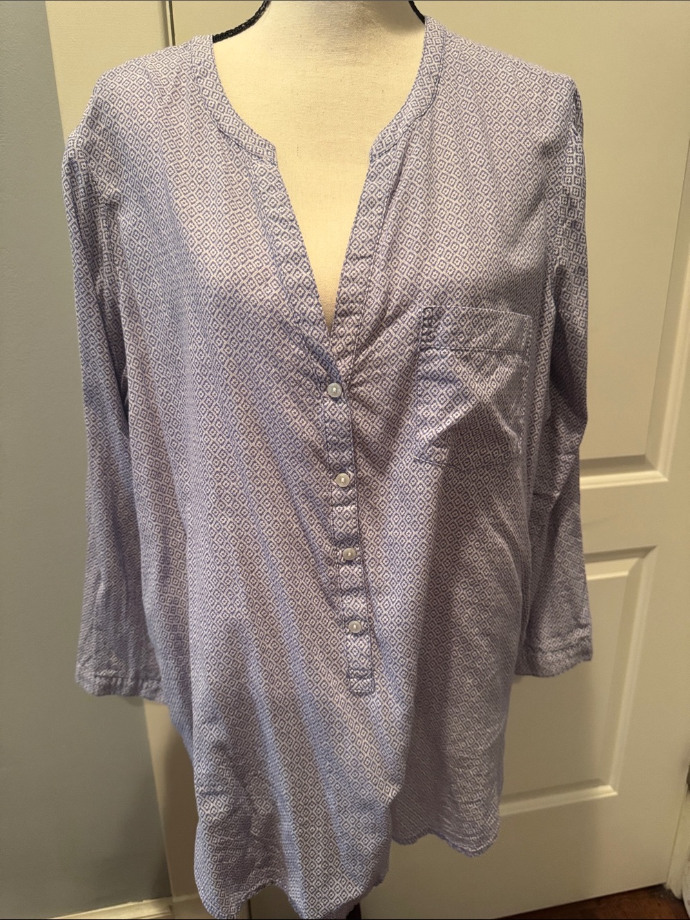 Old Navy Light Purple Printed Tunic Top